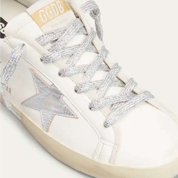 Golden goose superstar mixed leather low-top sneakers - Picture 3 of 6